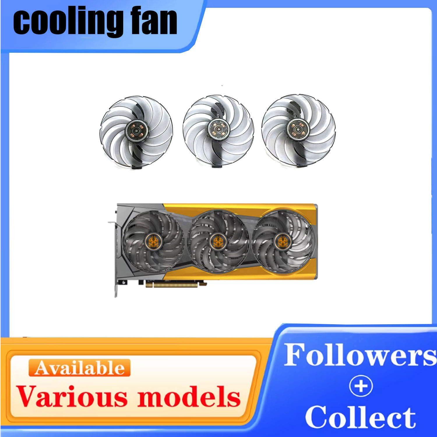 Rx 6900 Xt 16Gb - Ventilateur de refroidissement pour carte graphique